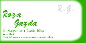 roza gazda business card