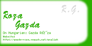 roza gazda business card